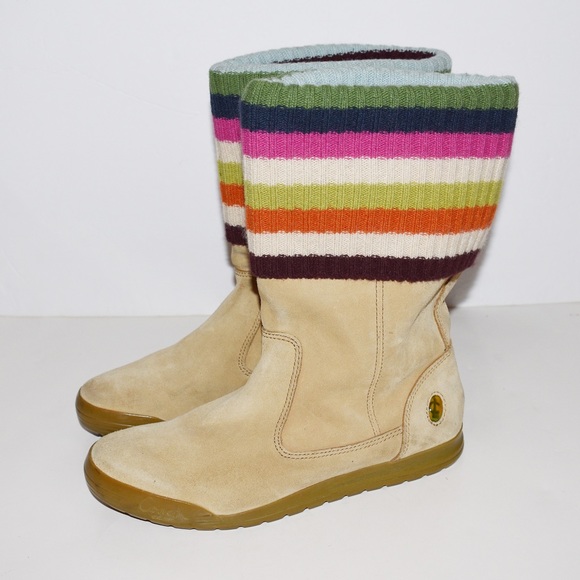 Coach Shoes - Coach Tatum Suede Leather Multicolor Sock Boots